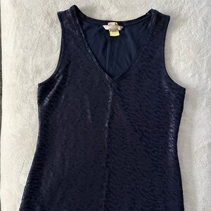 Banana Republic Navy Textured Tank Top